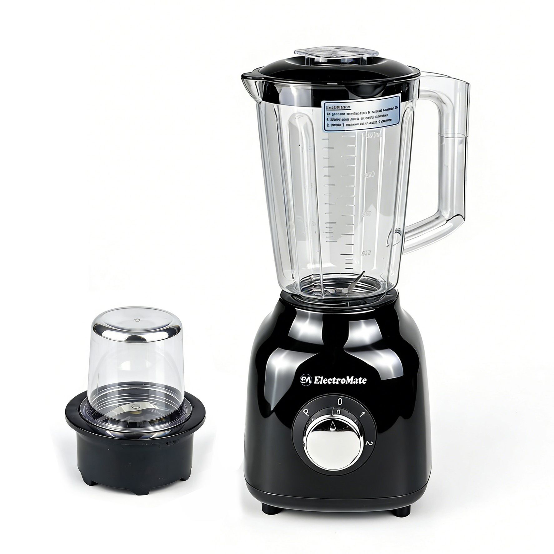 EM Blender 2-in-1 ElectroMate 1.5L Blender Classic Juicer & Grinder with Multifunctional Jug, Bottle, and Garlic Processor ElectroMate BD08