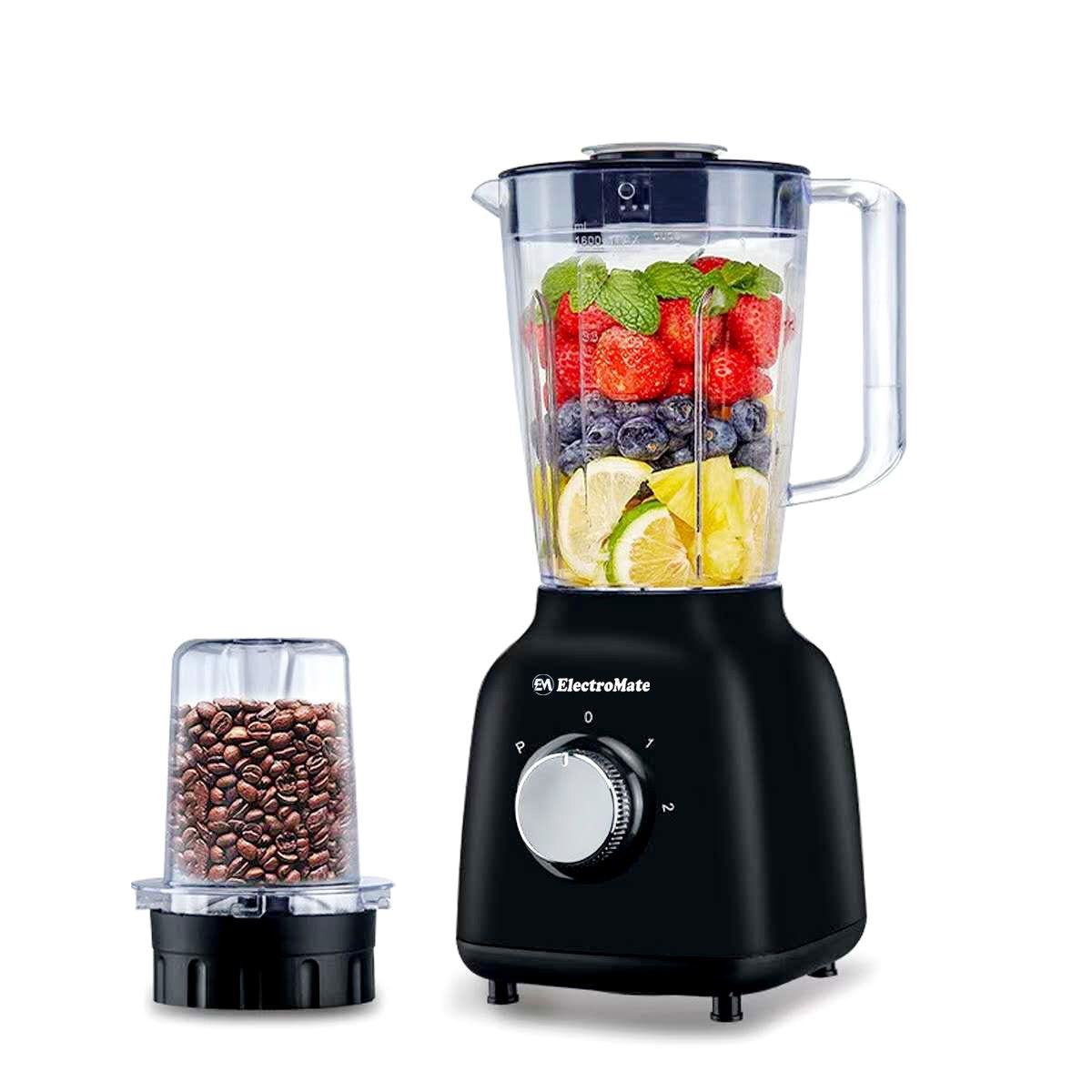 EM Blender 2-in-1 ElectroMate 1.5L Blender Classic Juicer & Grinder with Multifunctional Jug, Bottle, and Garlic Processor ElectroMate BD08