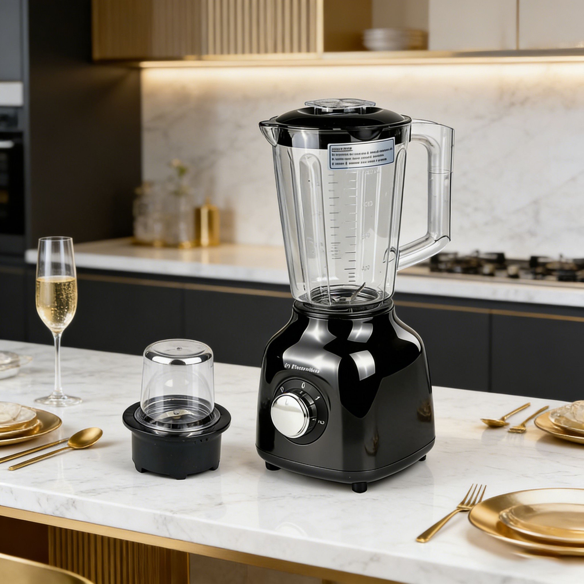 EM Blender 2-in-1 ElectroMate 1.5L Blender Classic Juicer & Grinder with Multifunctional Jug, Bottle, and Garlic Processor ElectroMate BD08