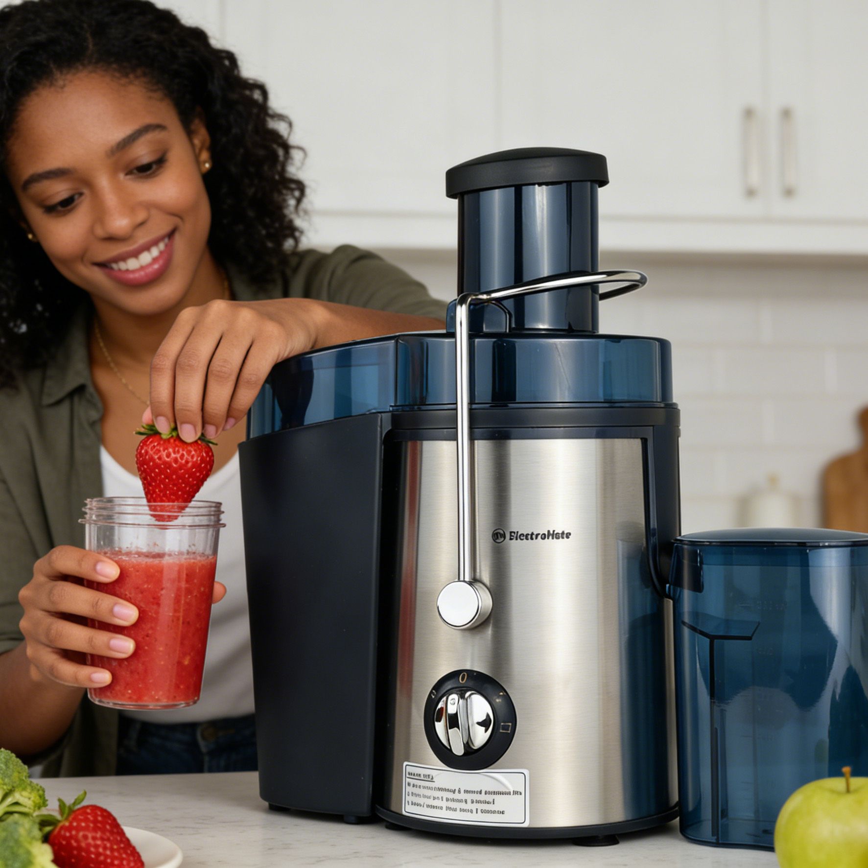 EM Multifunction Electric Juicer Machine Fruits and Vegs Dual Speeds Centrifugal Juice Extractor High Juice Yield juicer blender 800W electromate juice extractor