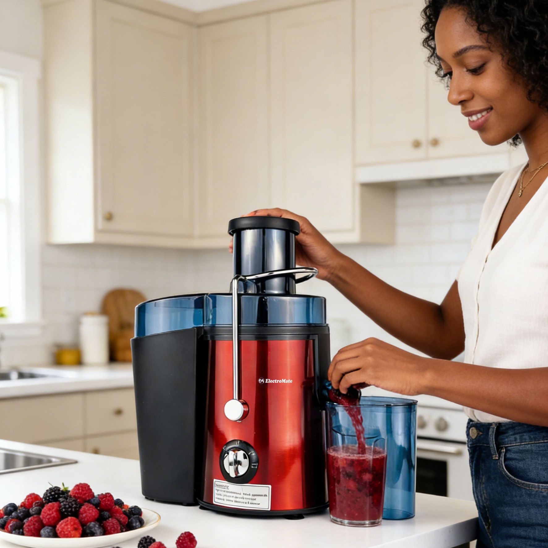 EM Multifunction Electric Juicer Machine Fruits and Vegs Dual Speeds Centrifugal Juice Extractor High Juice Yield juicer blender 800W electromate juice extractor