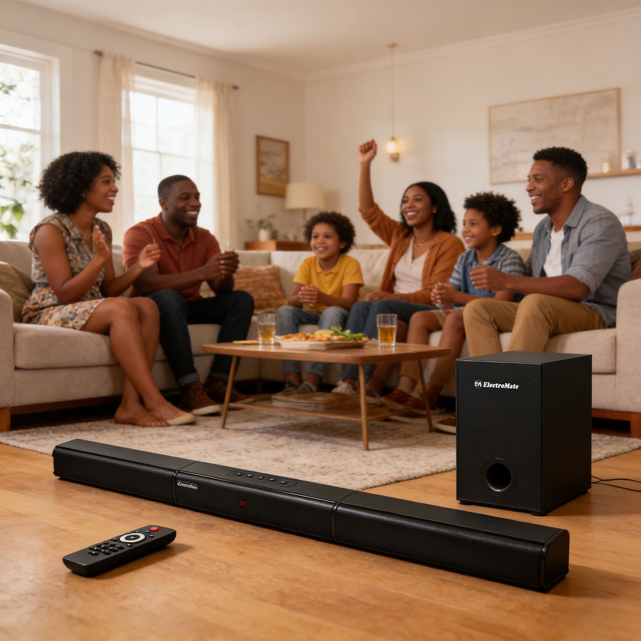 EM 2.1CH Multimedia Bluetooth Woofer Speaker System Subwoofer Soundbar BT/USB Subwoofer Home Audilo System Soundbar with Remote Control S1 Speaker bass SB01