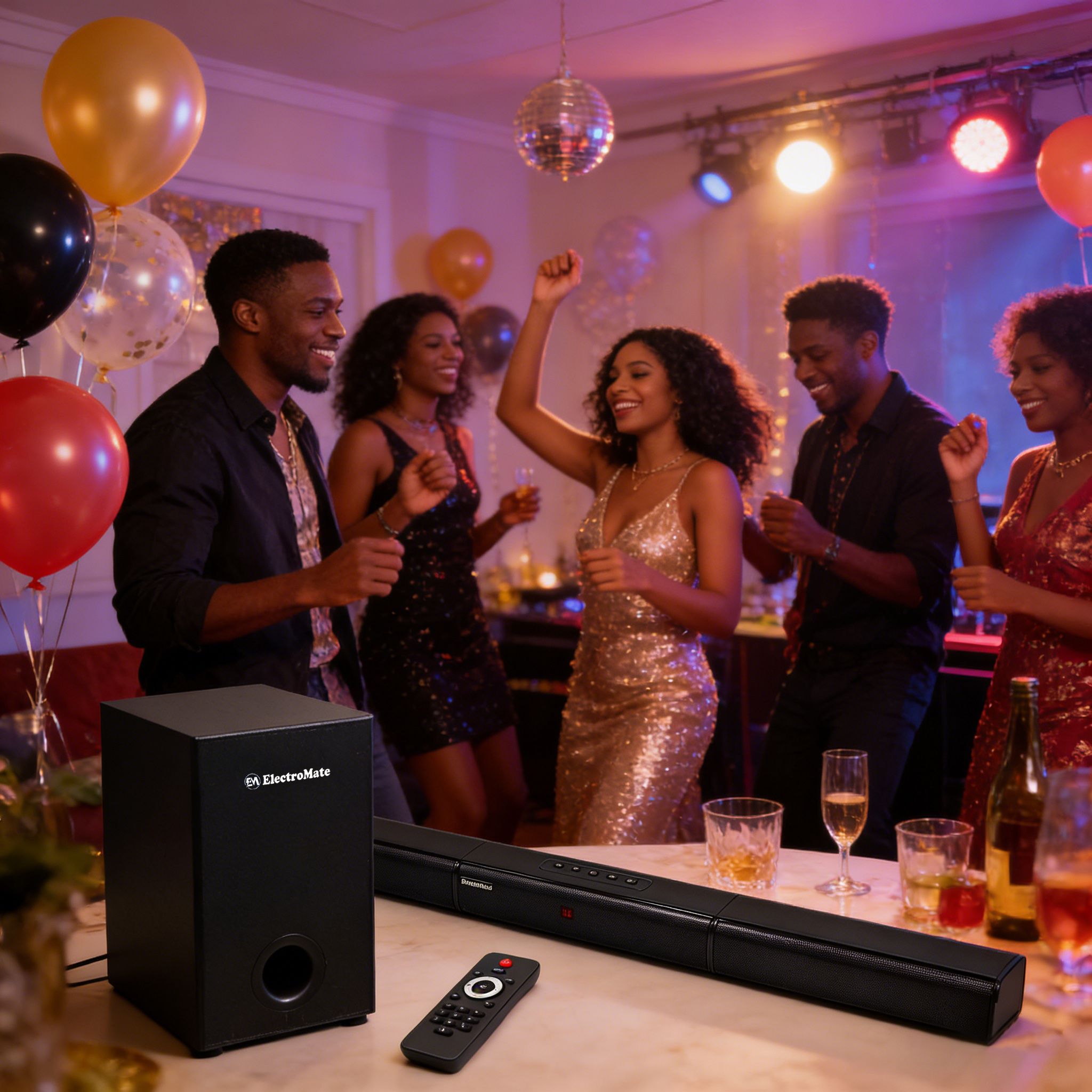 EM 2.1CH Multimedia Bluetooth Woofer Speaker System Subwoofer Soundbar BT/USB Subwoofer Home Audilo System Soundbar with Remote Control S1 Speaker bass SB01