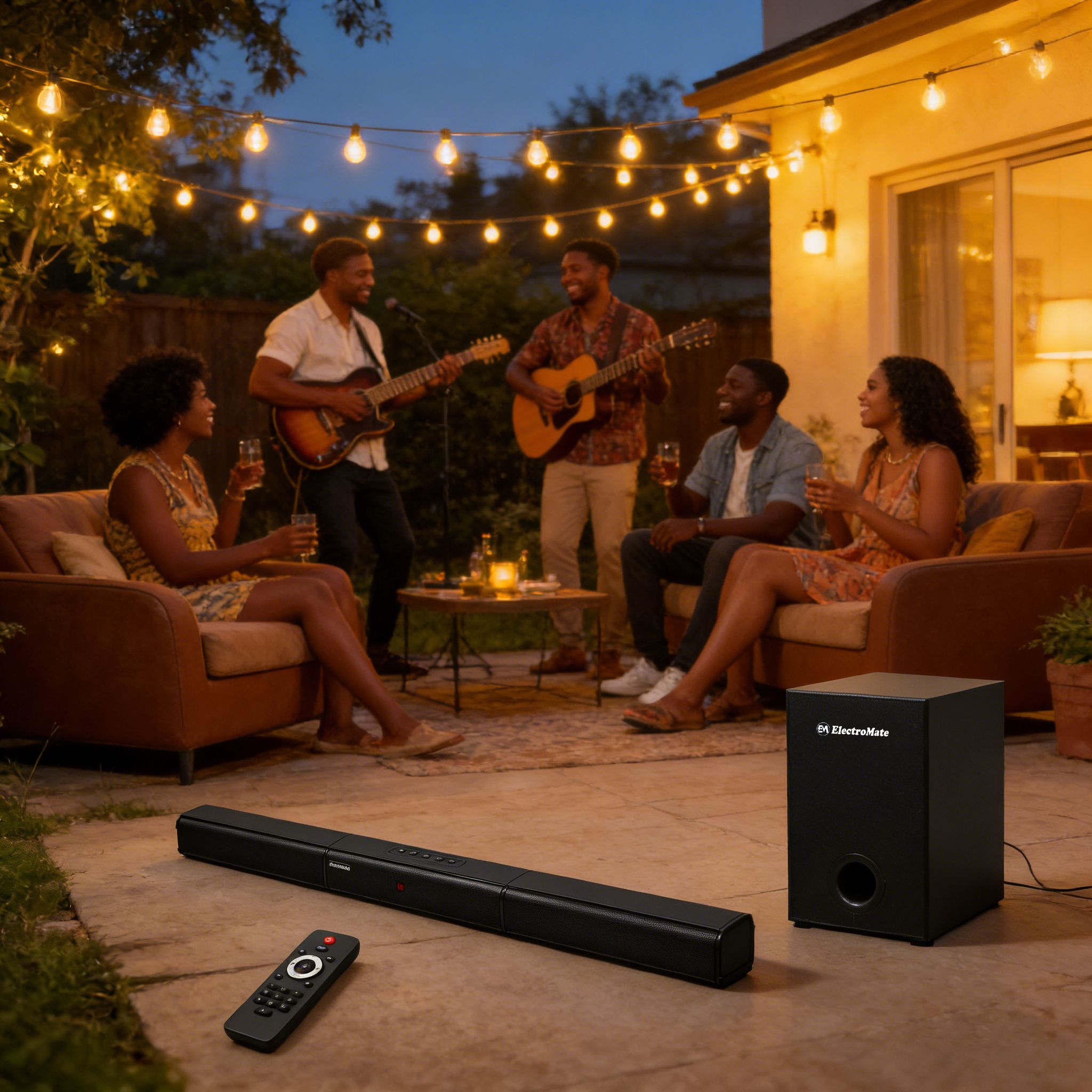 EM 2.1CH Multimedia Bluetooth Woofer Speaker System Subwoofer Soundbar BT/USB Subwoofer Home Audilo System Soundbar with Remote Control S1 Speaker bass SB01