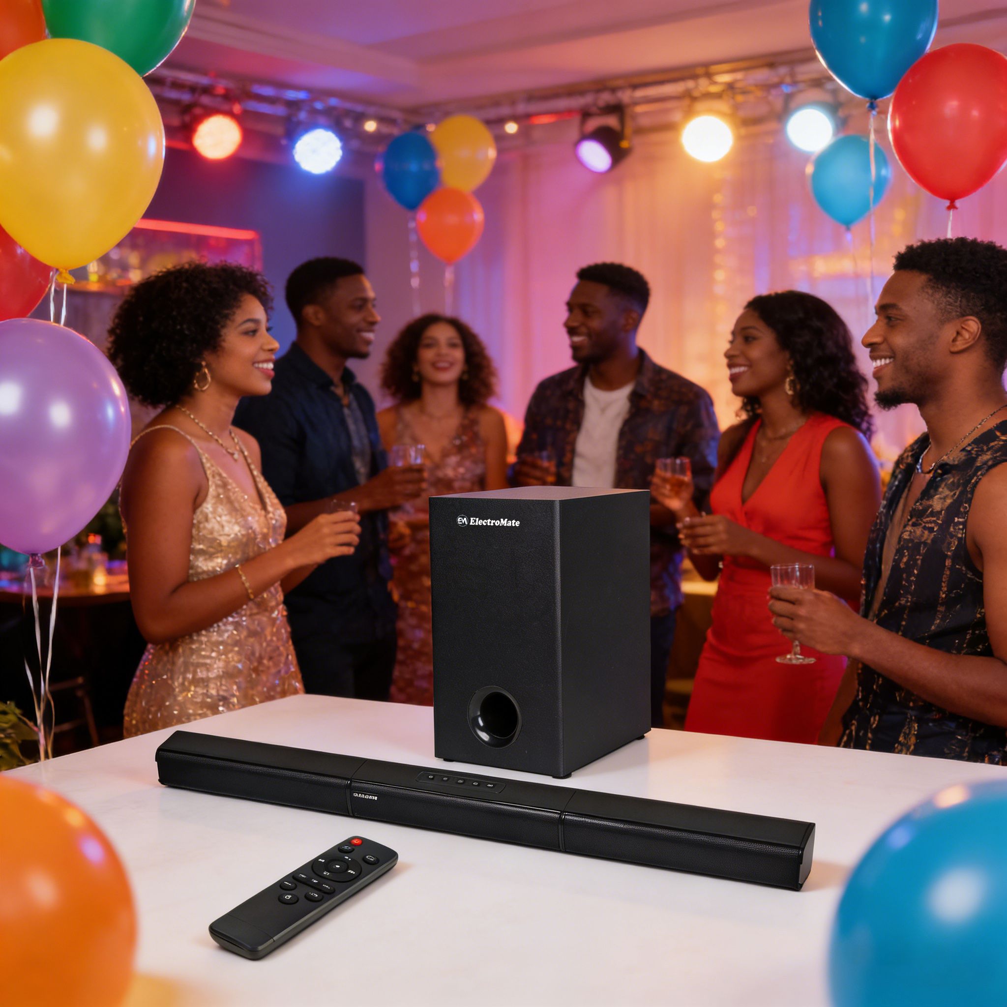 EM 2.1CH Multimedia Bluetooth Woofer Speaker System Subwoofer Soundbar BT/USB Subwoofer Home Audilo System Soundbar with Remote Control S1 Speaker bass SB02