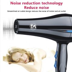 EM  Blow Dryer Hair Blower 2200W hair dryer professional with 3 Speed & 2 Temperature Settings – Includes 2 Styling Nozzle & 2 Comb Attachments for Versatile Hair Styling  ElectroMate HD06