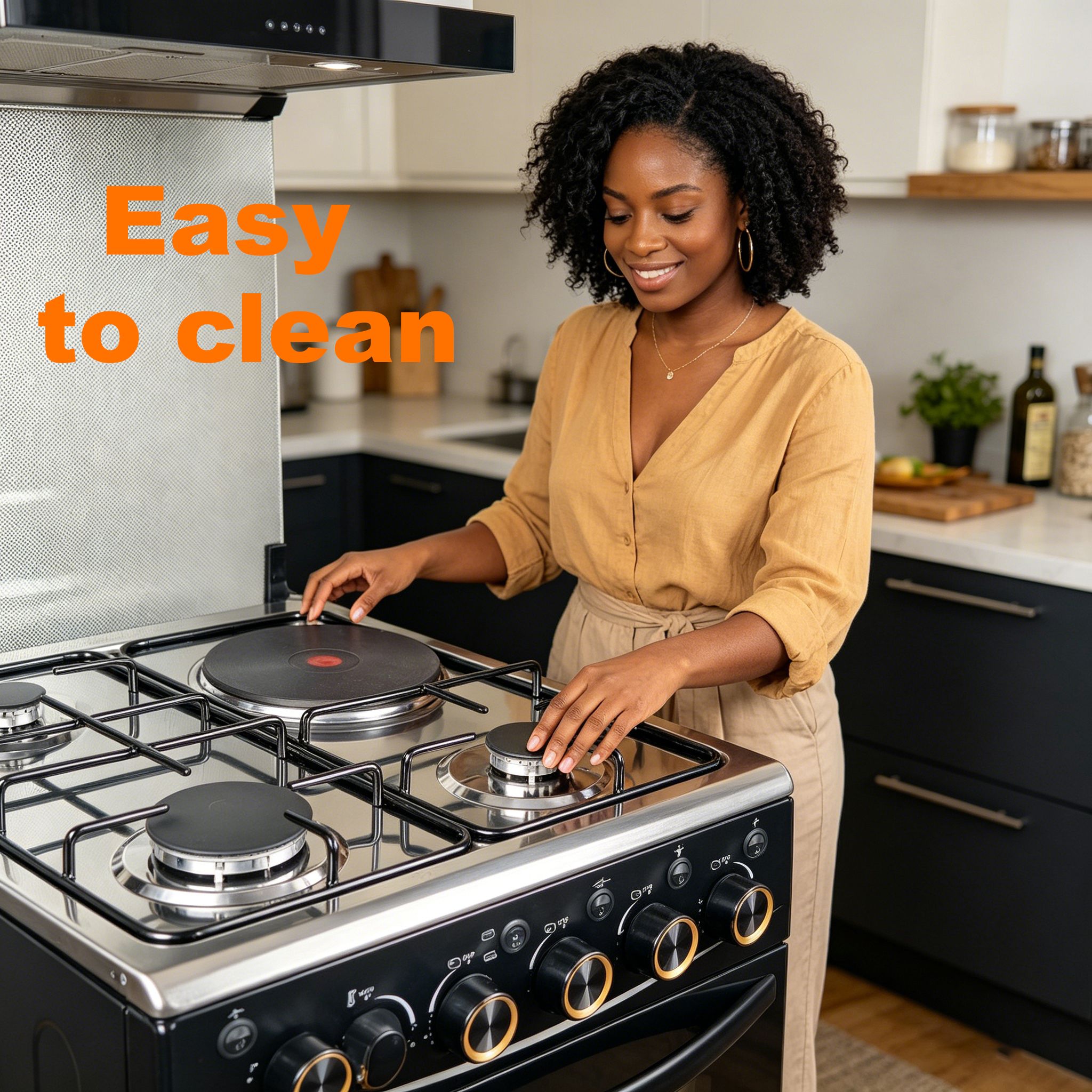 EM 3 Gas + 1 Electric 4 Burners Free Standing Gas Cooker Cooking Range with 50L Oven Automatic lgnition 50X55CM