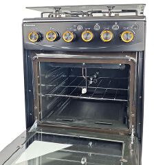 EM 3 Gas + 1 Electric 4 Burners Free Standing Gas Cooker Cooking Range with 50L Oven Automatic lgnition 50X55CM