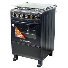 EM 3 Gas + 1 Electric 4 Burners Free Standing Gas Cooker Cooking Range with 50L Oven Automatic lgnition 50X55CM
