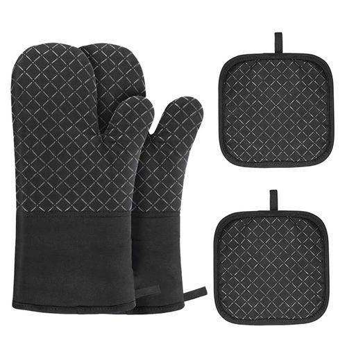 heat Resistant Oven Gloves and Hot Pads Potholders for BBQ Kitchen Baking Cooking Grilling