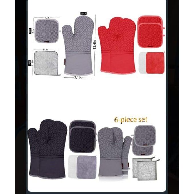 heat Resistant Oven Gloves and Hot Pads Potholders for BBQ Kitchen Baking Cooking Grilling