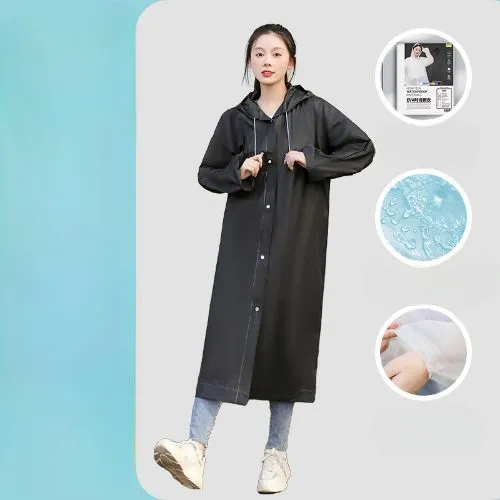 Disposable raincoat eva adult children thickened and lengthened full-length rainstorm resistant shoe cover cloak one-piece poncho 2pcs