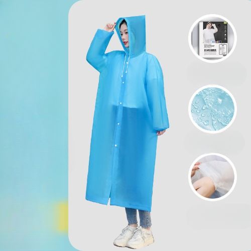 Disposable raincoat eva adult children thickened and lengthened full-length rainstorm resistant shoe cover cloak one-piece poncho 2pcs