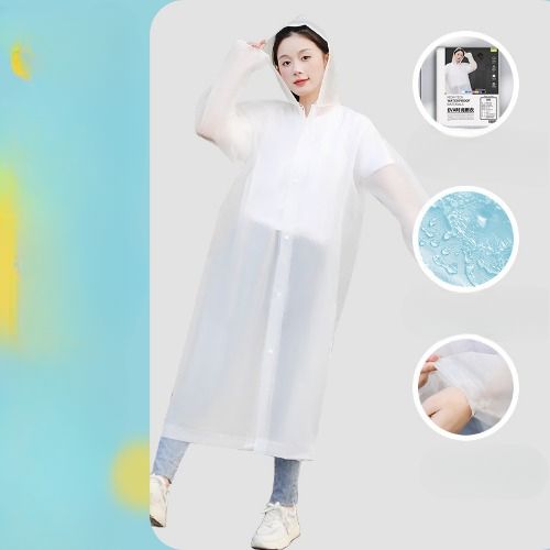 Disposable raincoat eva adult children thickened and lengthened full-length rainstorm resistant shoe cover cloak one-piece poncho 2pcs