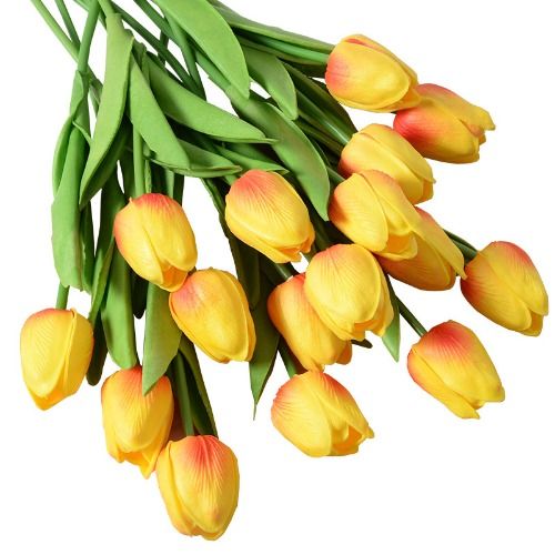 10 pcs Mini tulip simulation flower fake flower home wedding decoration handmade flower plastic flower