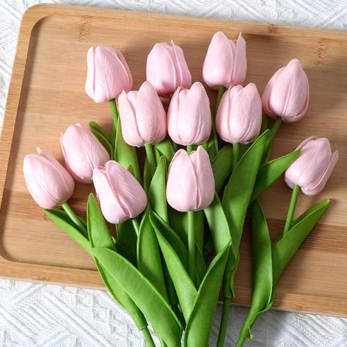 10 pcs Mini tulip simulation flower fake flower home wedding decoration handmade flower plastic flower