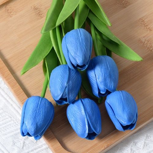 10 pcs Mini tulip simulation flower fake flower home wedding decoration handmade flower plastic flower