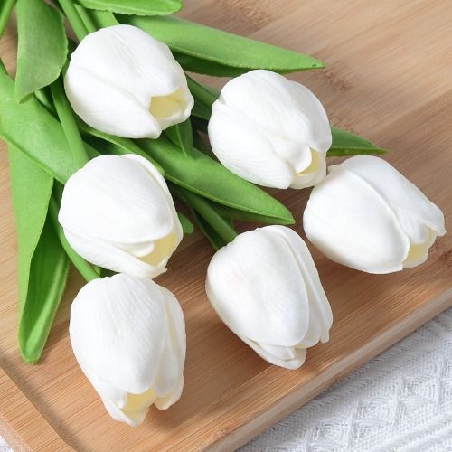 10 pcs Mini tulip simulation flower fake flower home wedding decoration handmade flower plastic flower