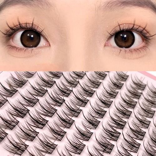 12mm Lazy Trilogy False Eyelash Natural Simulation Single Cluster Segmented Beginner Feather Fan Large Capacity Eyelash
