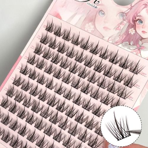 12mm Lazy Trilogy False Eyelash Natural Simulation Single Cluster Segmented Beginner Feather Fan Large Capacity Eyelash