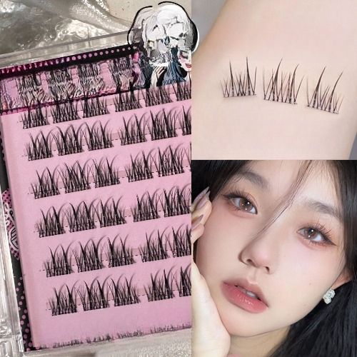 12mm Lazy Trilogy False Eyelash Natural Simulation Single Cluster Segmented Beginner Feather Fan Large Capacity Eyelash