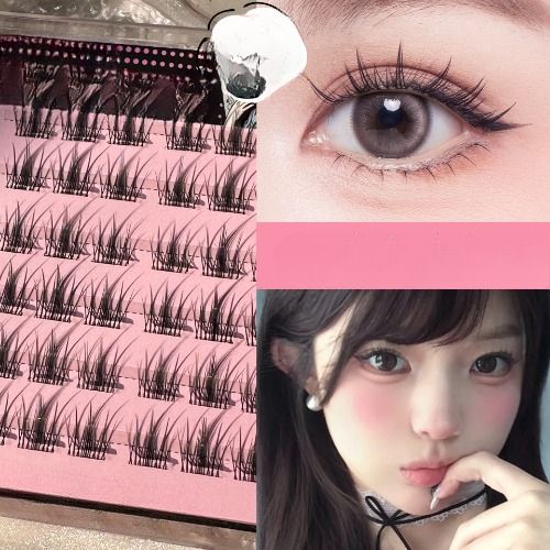 12mm Lazy Trilogy False Eyelash Natural Simulation Single Cluster Segmented Beginner Feather Fan Large Capacity Eyelash