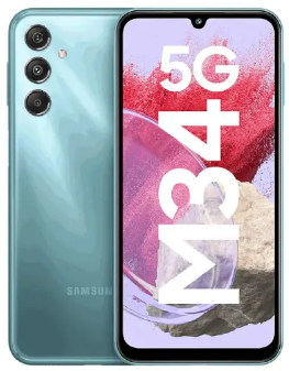 Brand New SamSung galaxy M34 5G 6GB Ram 128GB Rom Battery 5000 mAh Main13 MP 2 MP Front camera 5MP Display6.5 inch Processor MediaTek HelioG35 Connectivity Dual sim5G, Colors All OS Android 12,One UI