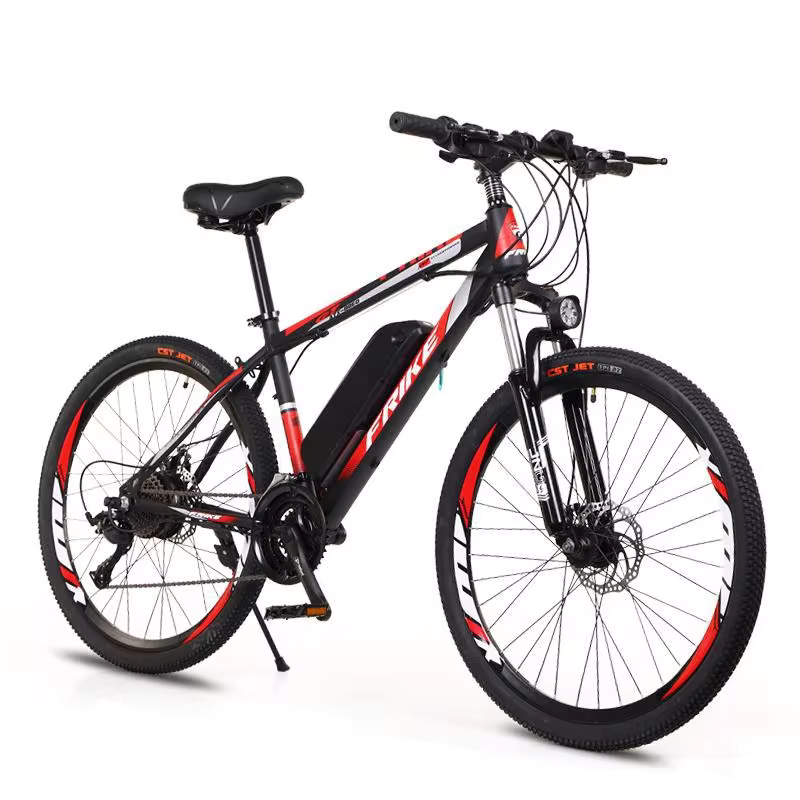 Frike Electric Bicycle Bike for Adults, 26'' Up to 60km With Removable Battery, Adjustable Stem, Fenders, Lockable Suspension Fork, 21-Speed Gear