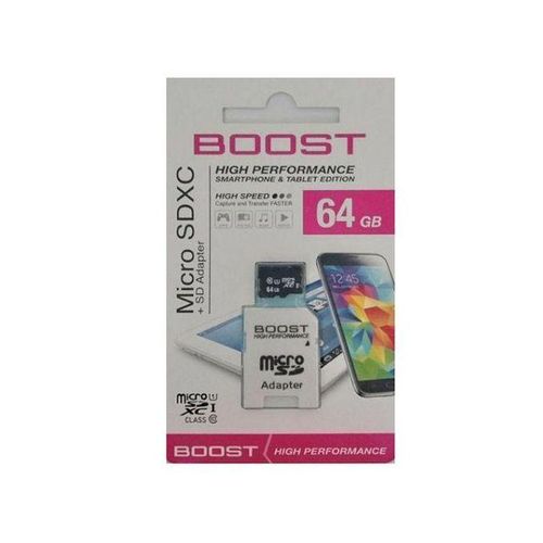 Boost High Performance Memory Cards/SD Card - 2GB, 4GB, 8GB, 16GB, 32GB, 64GB, 128GB Micro SD Cards with Adapter for Smartphones & Tablets and all types of gadgets