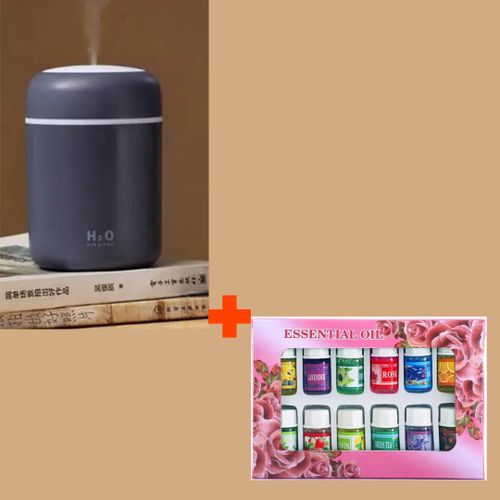 USB Nordic Humidifier Aromatherapy Humidifier With LED Light Air Freshener Aromatherapy Diffuser + 12pcs Essential Oils Set