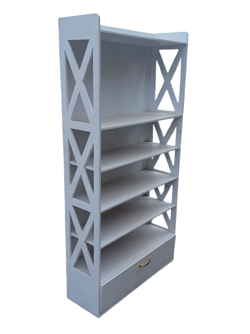 White Wood Shoe Cabinet Cubby Shoe Rack Storage Organizer for Entryway Bedroom