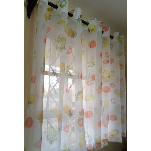 2PCS Kitchen curtain comes in 3M (1.5m+1.5m) each