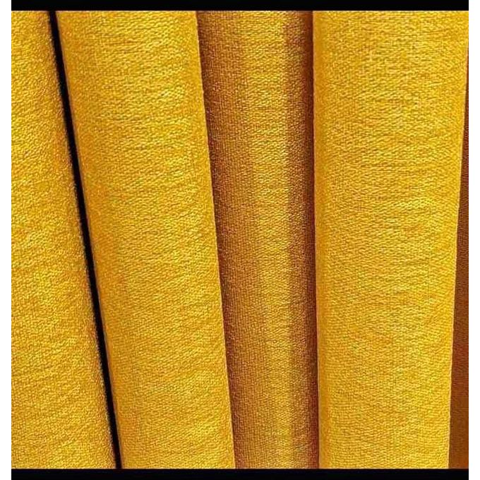 2PCS Yellow Curtain for living room window and door comes in 2m (1m+1m) each