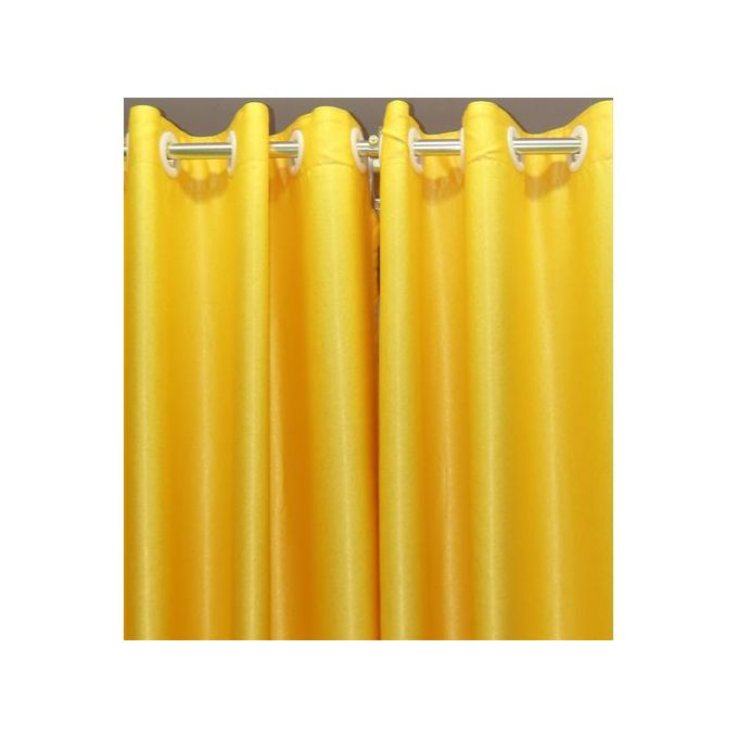 2PCS Yellow Curtain for living room window and door comes in 2m (1m+1m) each