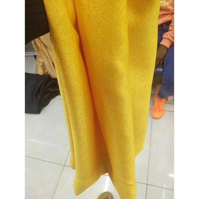 2PCS Yellow Curtain for living room window and door comes in 2m (1m+1m) each