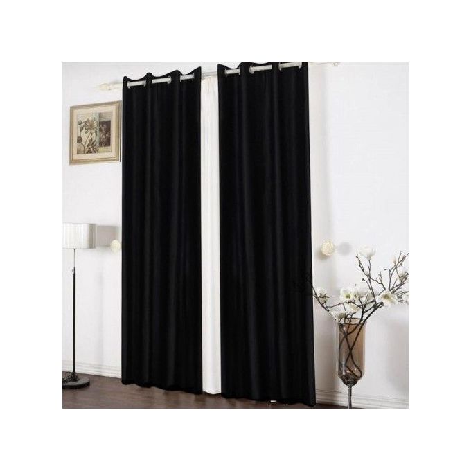 2PCS Black Curtain for living room window and door comes in 1pc HEAVY sheer
