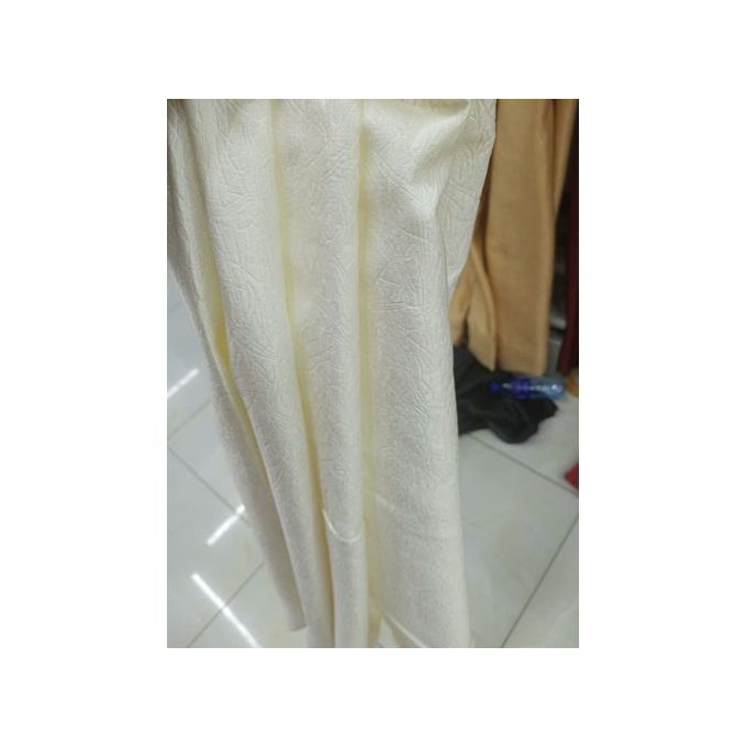 CREAM WHITE curtain 2PC (1.5m each) and FREE WHITE PLAIN SHEER 2m, new arraival in the market.best for living room window and door.