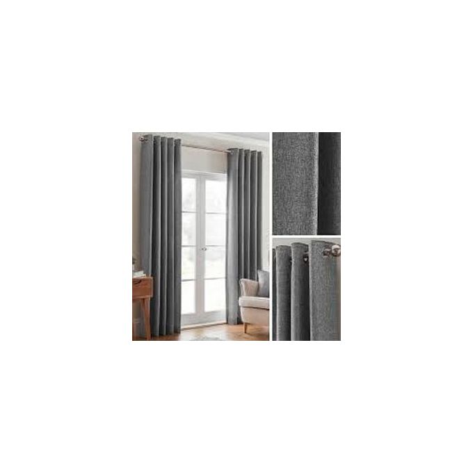 GREY DARK curtain 2PC (1.5m each) and FREE WHITE PLAIN SHEER 2m, new arraival in the market.best for living room window and door.