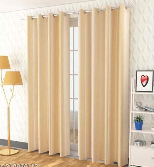 cream curtain comes in a package of 2  4m(2m+2m)and a 3m sheer new arrival inthe market best for living room window,bedroom window and door