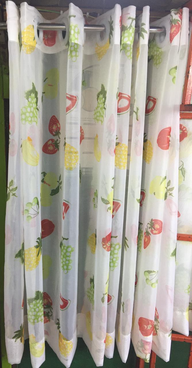 2PCS Kitchen curtain comes in 3M (1.5m+1.5m) each