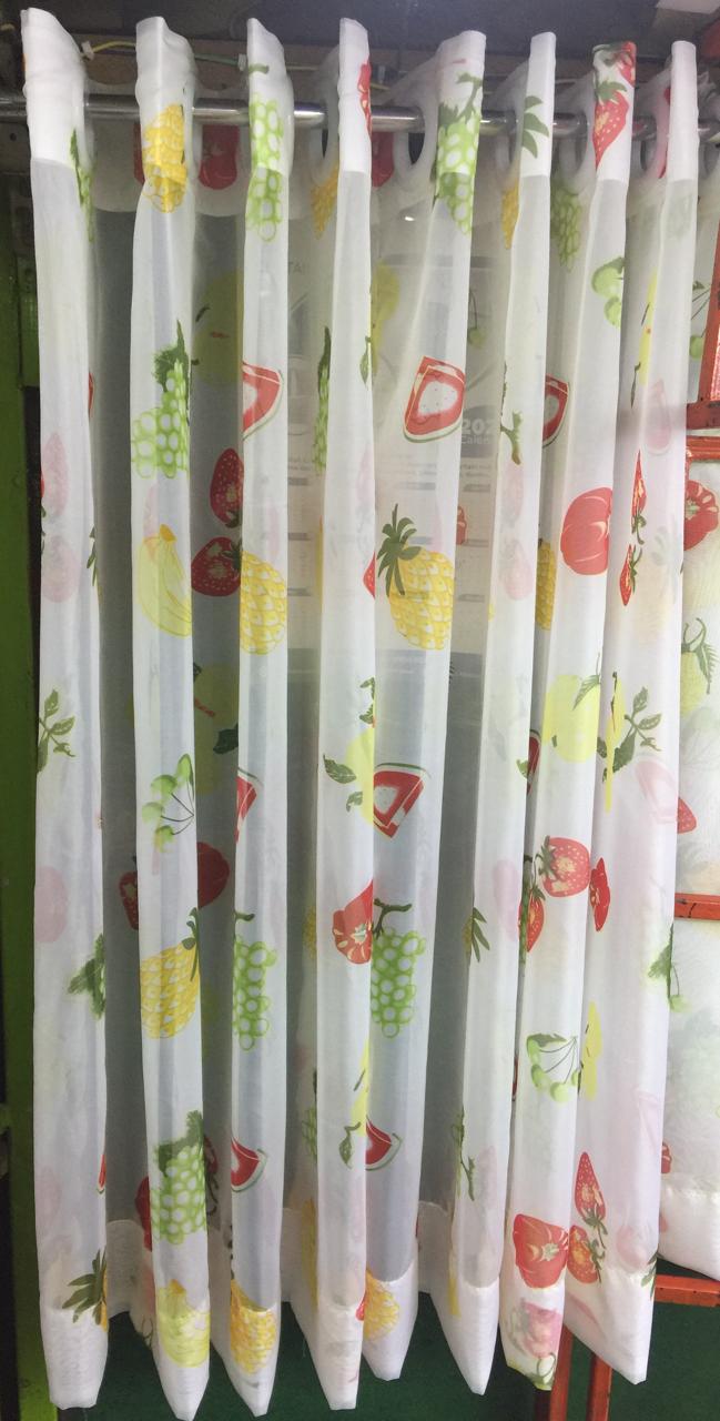 2PCS Kitchen curtain comes in 3M (1.5m+1.5m) each
