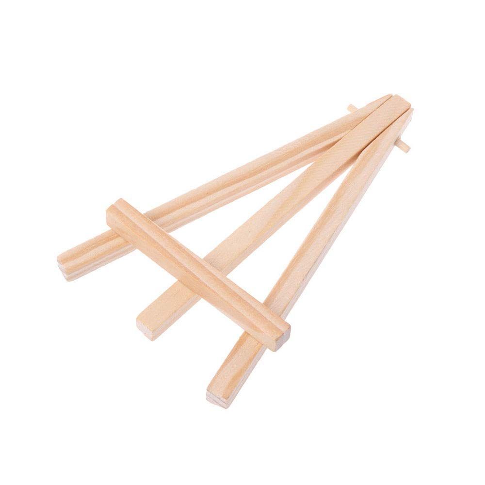 Wooden Easel with Mini Canvas | Display Tabletop Tripod Stand for Mini Art Decoration | Wooden Canvas Easel for Card Artist Photos