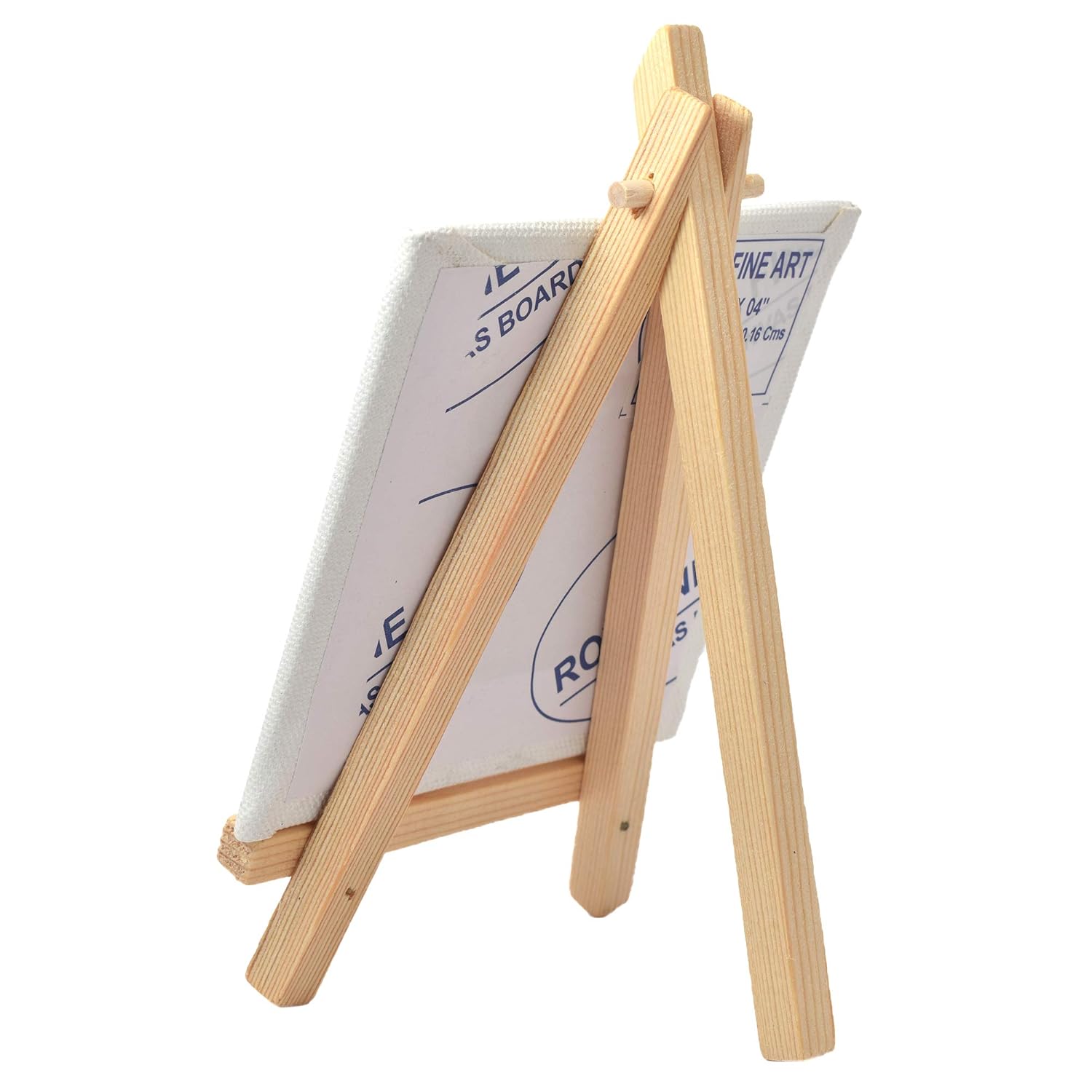 Wooden Easel with Mini Canvas | Display Tabletop Tripod Stand for Mini Art Decoration | Wooden Canvas Easel for Card Artist Photos