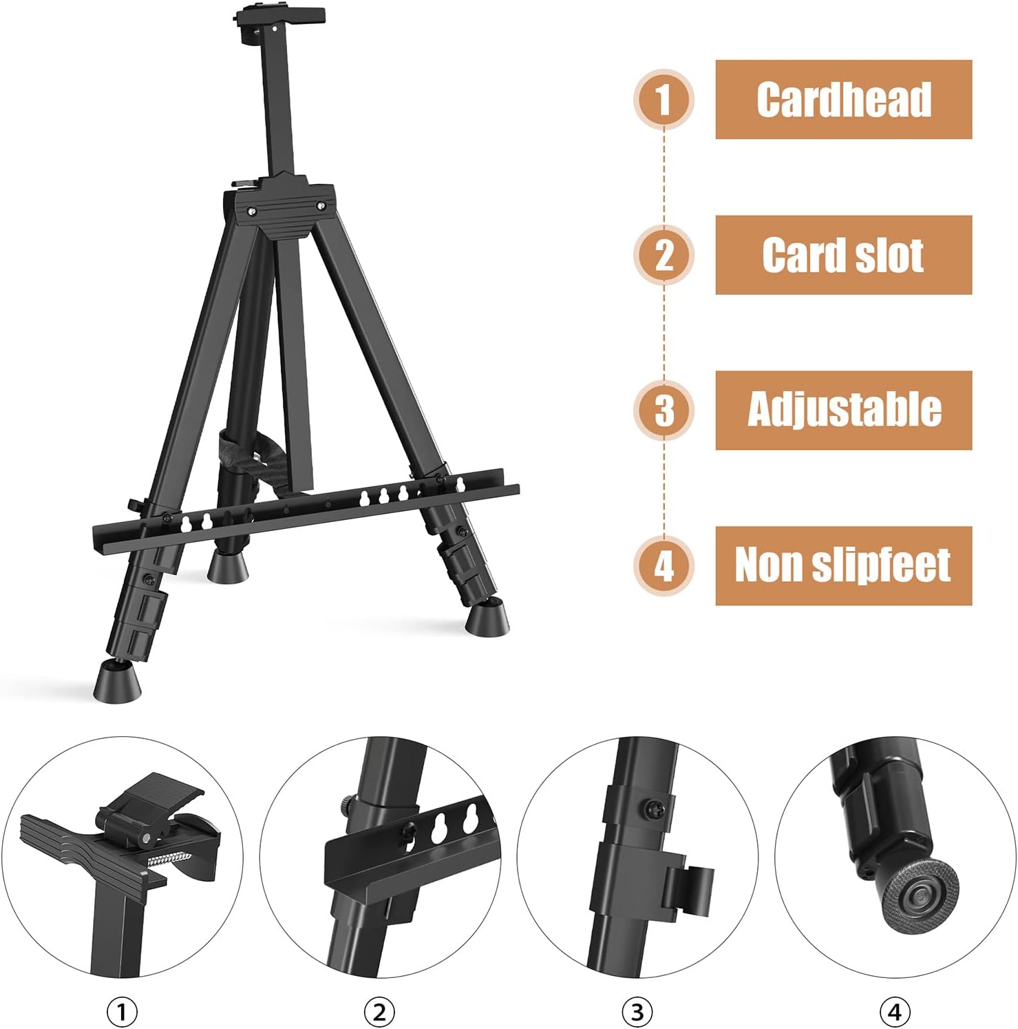 Portable Metallic Easel Stand