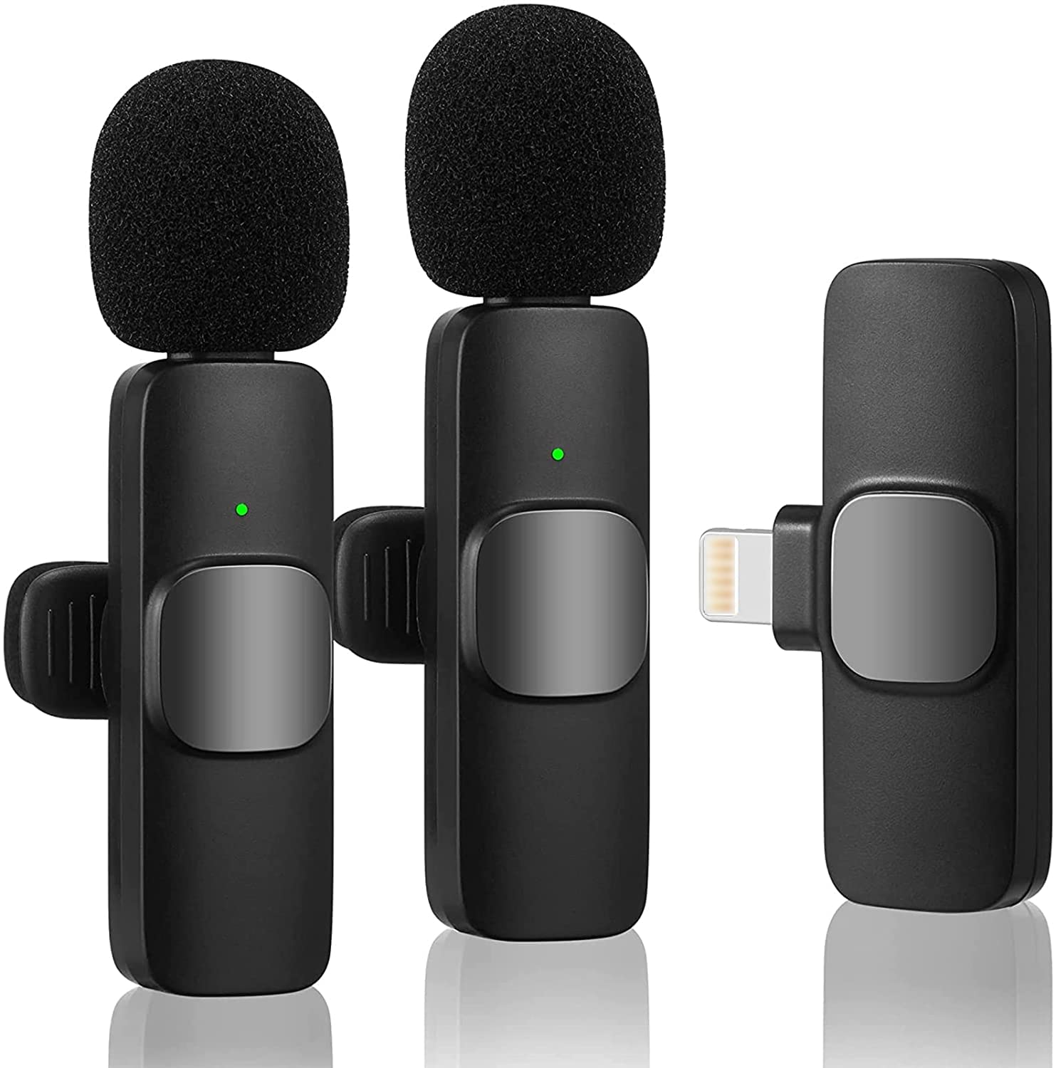 K9 Dual Wireless Collar Microphone for All iPhone, iPad, Mac Lightning Devices