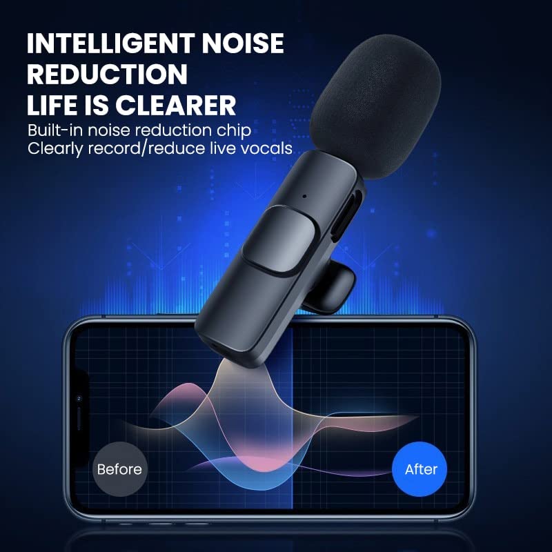 K9 Dual Wireless Collar Microphone for All iPhone, iPad, Mac Lightning Devices