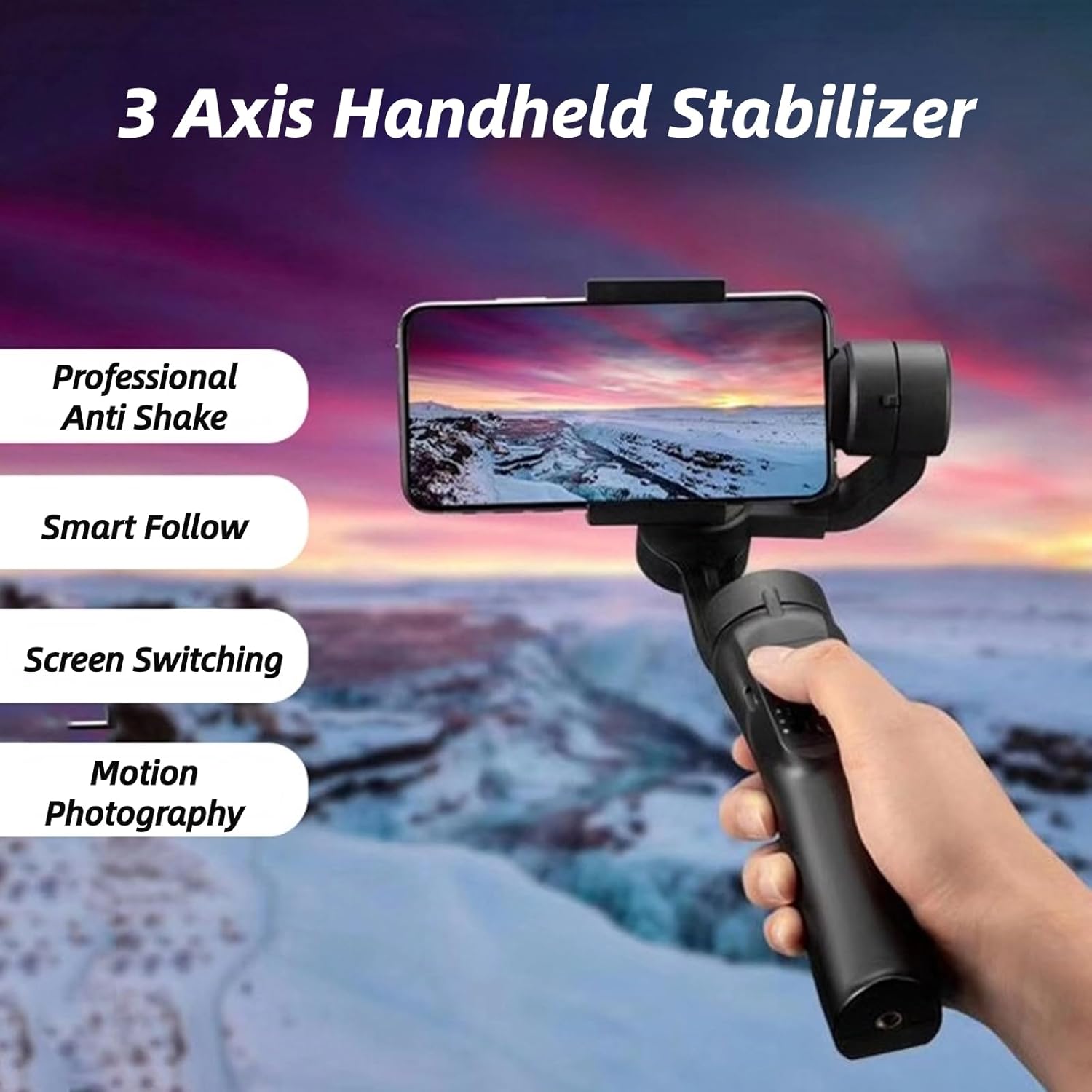 S5B 3-Axis Handheld Gimbal Cellphone Action Camera Stabilizer