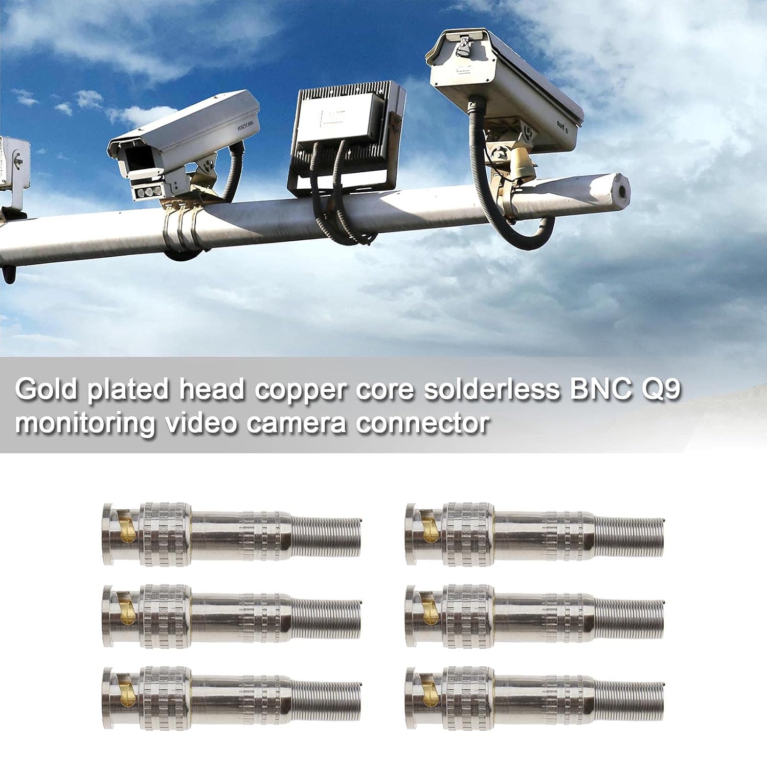 BNC Solderless Connector For CCTV Camera