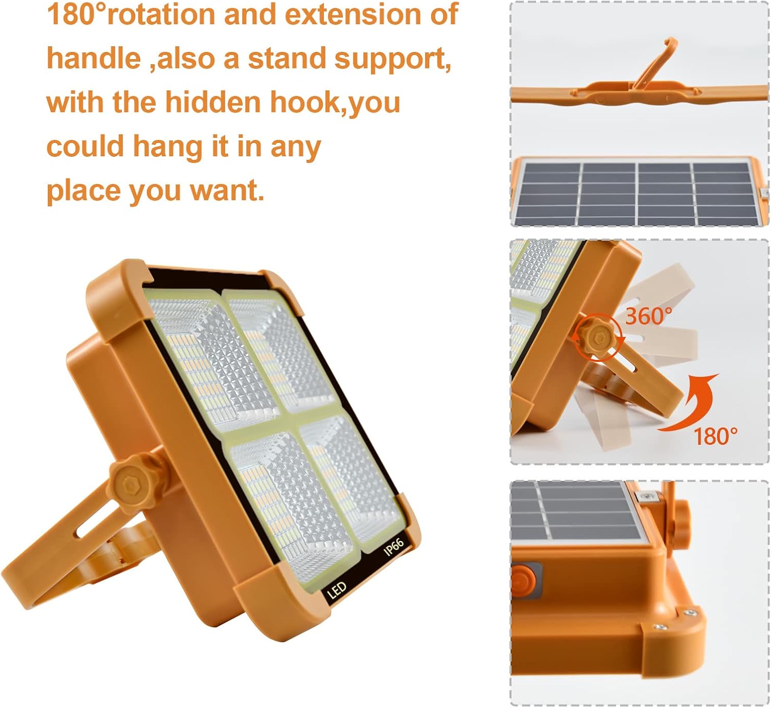 100W/200W Portable Solar Lantern Flood Light