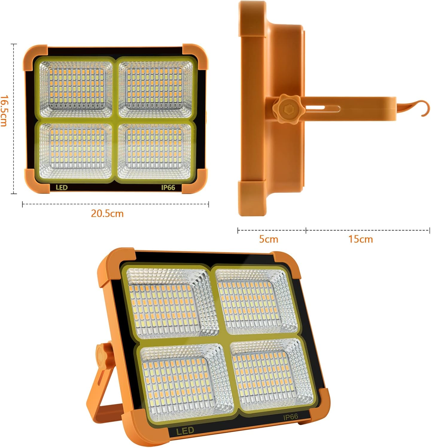 100W/200W Portable Solar Lantern Flood Light